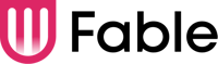 Fable black logo and pink shield